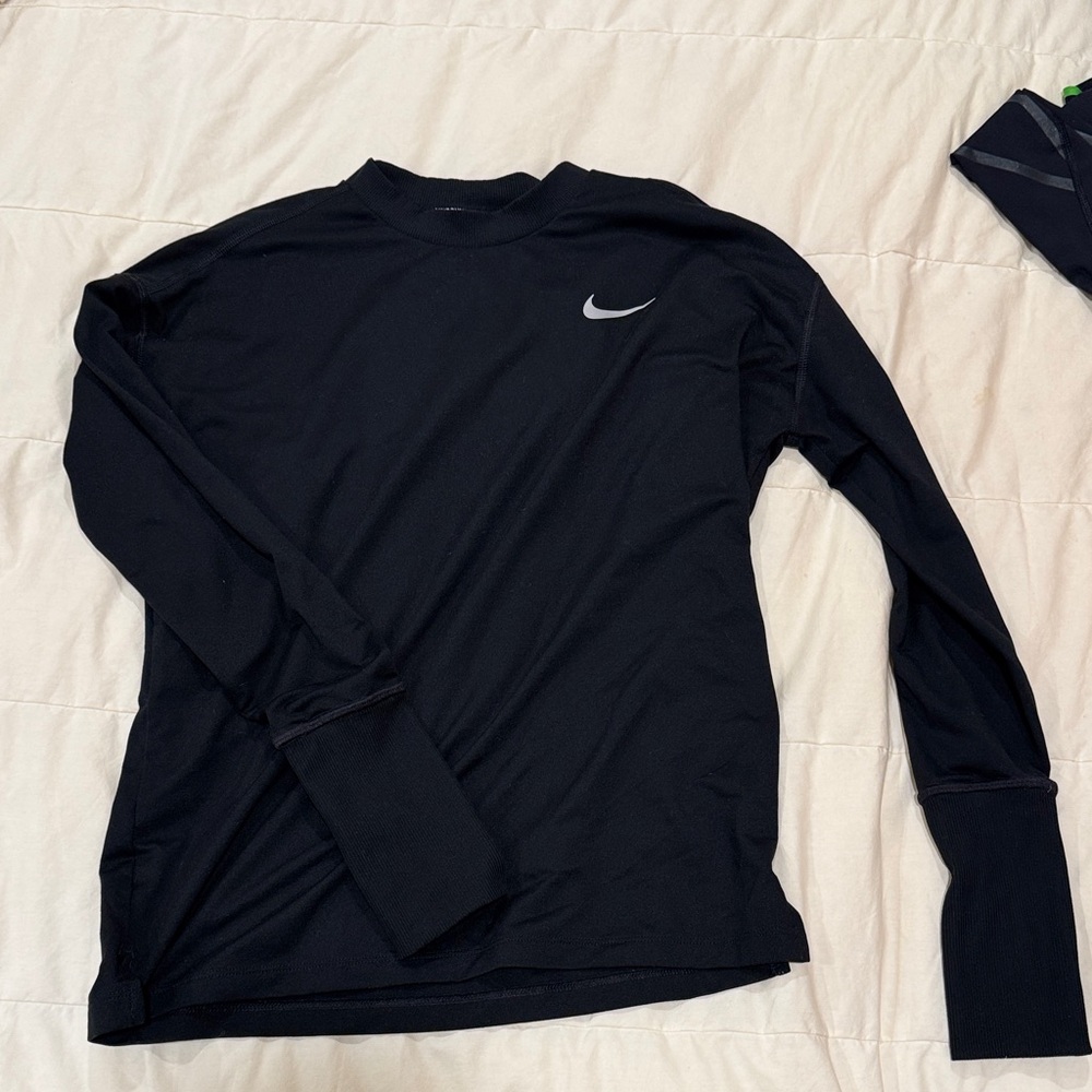 Nike Black Crew Neck Running Shirt Dri Fit